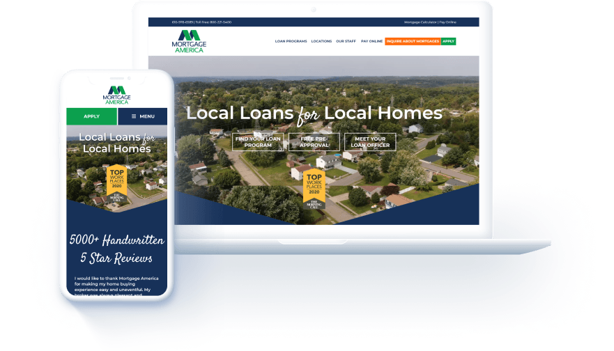 Mortgage America responsive web design image